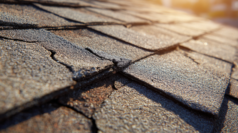 heat damage asphalt shingle roof