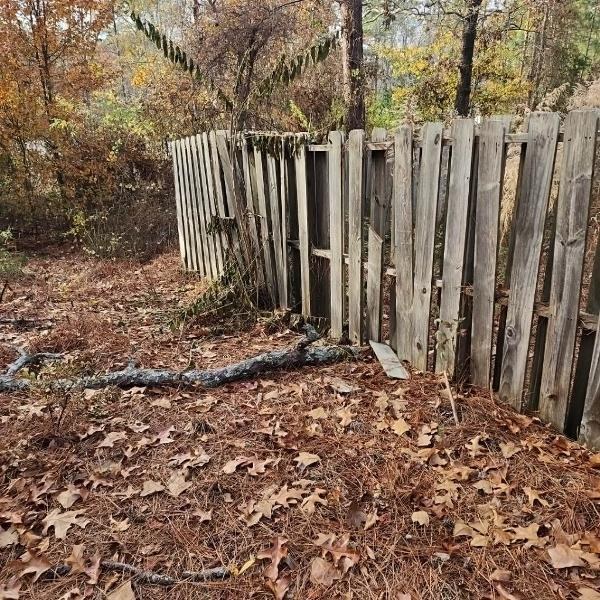 Back fence before the renovation, Pinehurst NC